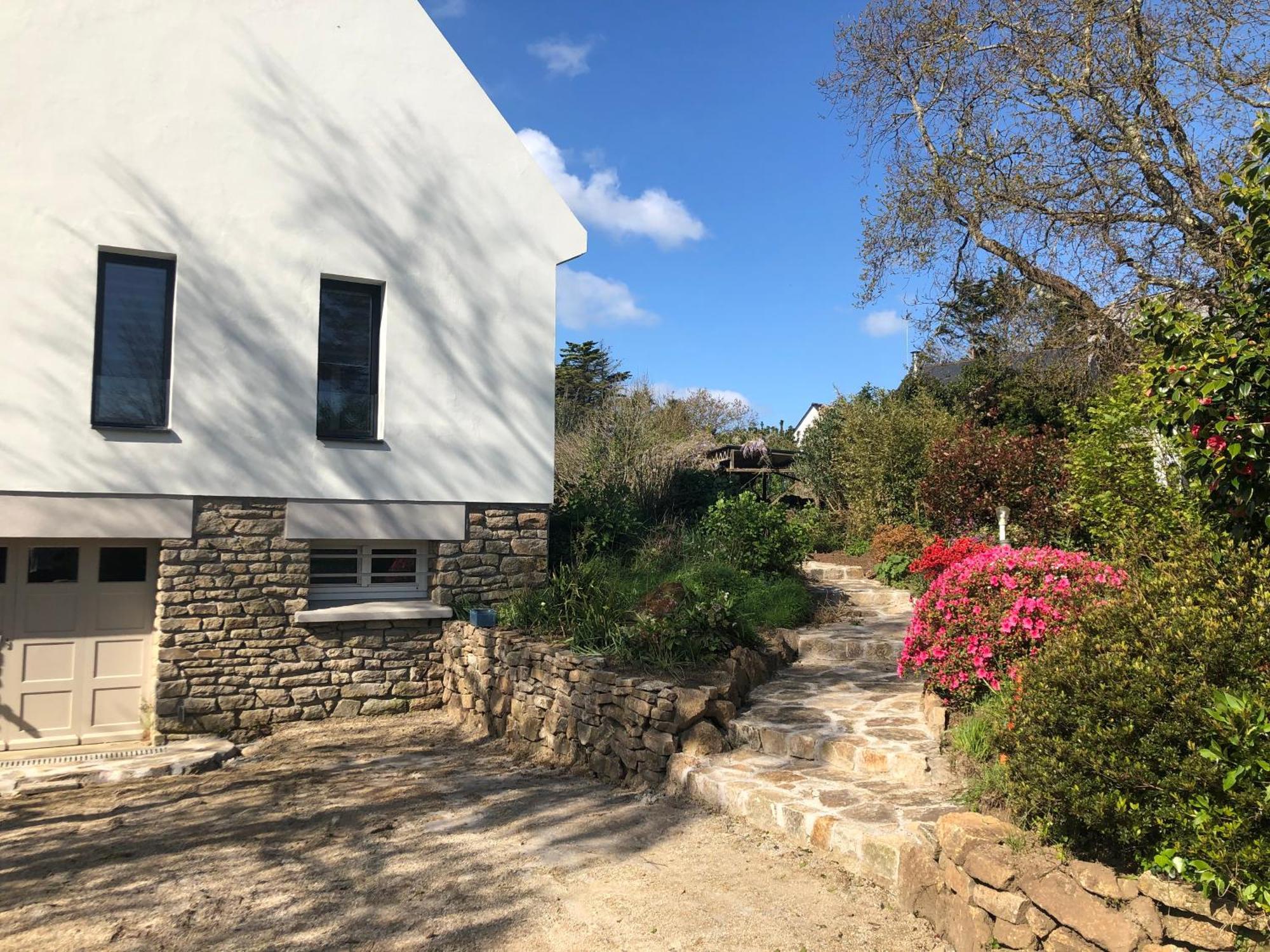 Villa Tidinghi, Plage De Rospico A Pied Nevez Bagian luar foto